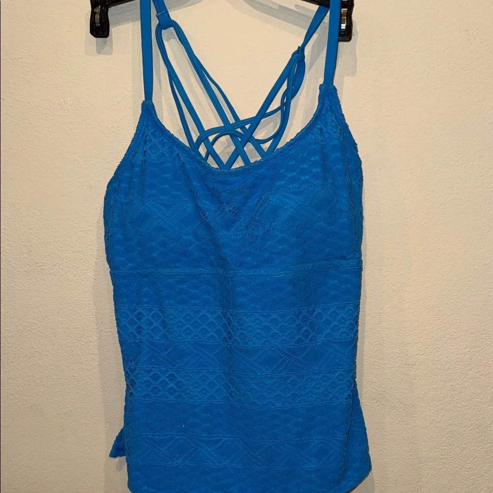 NWT Island Escape strappy add a size Tankini top crochet size 12